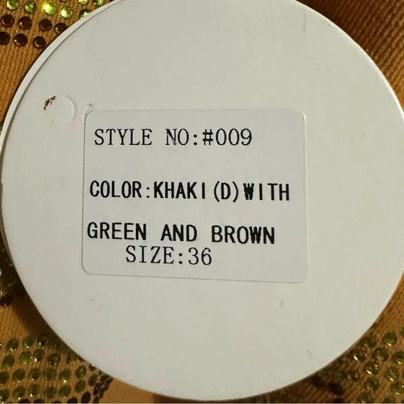 Politics rhinestone khaki/green distressed jeans men’s size 36/32 - Picture 9 of 13